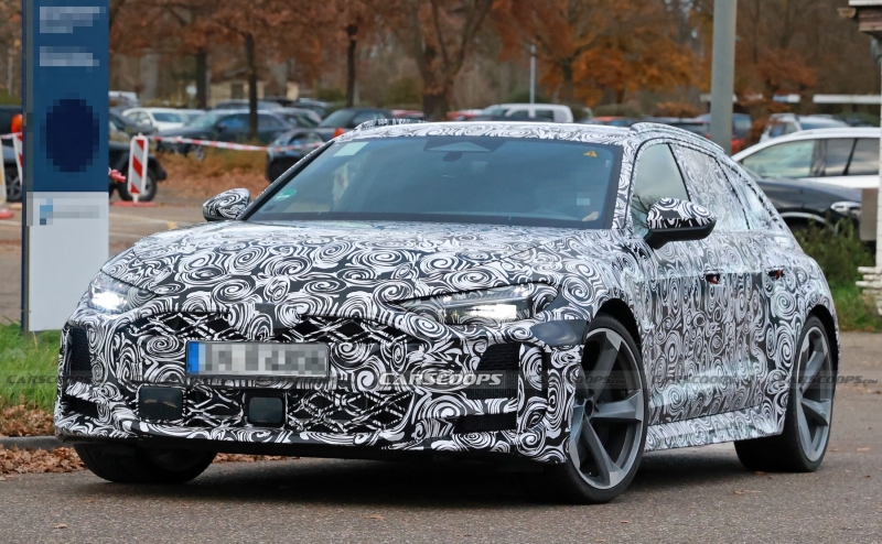 2026 Audi RS5 Avant Shows Off Hybrid Engine’s Fat Oval Tailpipes